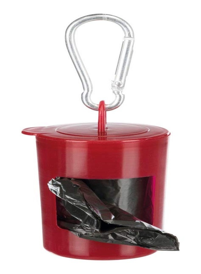 Trixie: - Poop Bag Dispenser with Karabiner | Made of Sturdy Enough Material to Pick up Your Pup's Poop | Leak-Proof and Easy to Use, Prevents Unwanted Mess | Assorted Colours - 2 Rolls of 20 Bags - Image 4